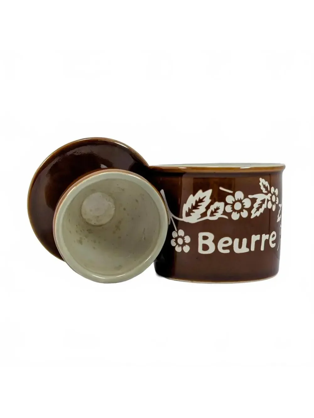 Vtg L. Tremain Brown Butter Bell Crock